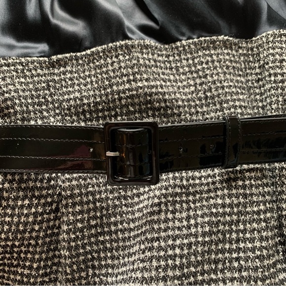 Rickie Freeman for Teri Jon Houndstooth Black Silk dress~ size 4 - Picture 4 of 5